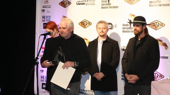 Jerzy Porebski, receiving one of two awards. /fot.: M. Sowa / 